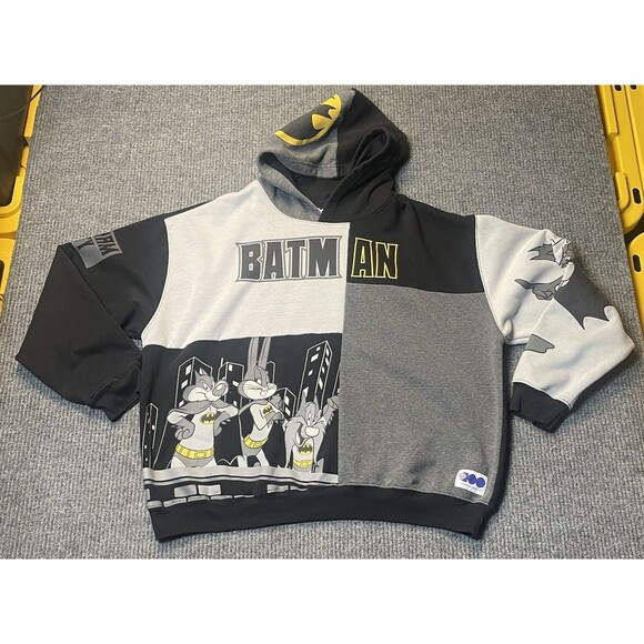 Looney Tunes Batman Hoodie Men Size 2XL 50-52 Graphic Sweatshirt Warner Brothers - Picture 1 of 8